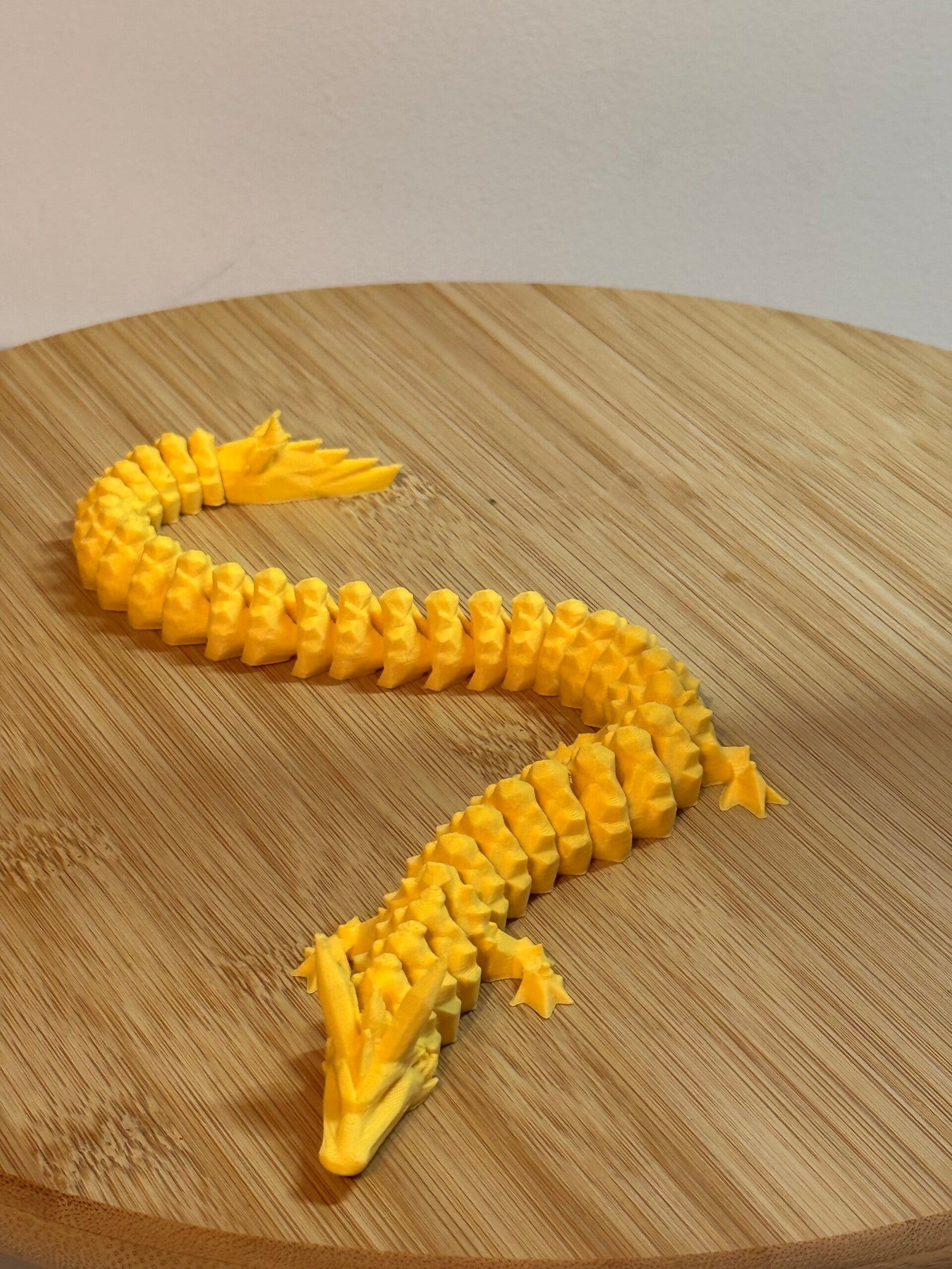 Dragon Articulé en Impression 3D – Cristal & Écailles Jaunes