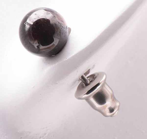 Boucle d'oreilles argent 925 mod4 Grenat