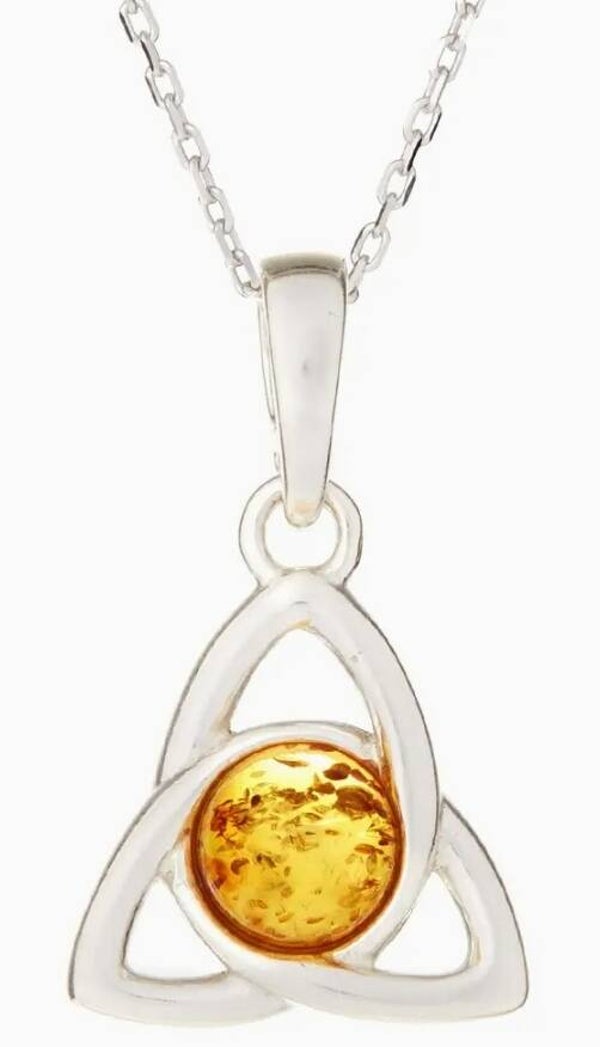 Pendentif triquetra Ambre
