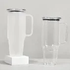 40oz Snowglobe Tumbler With Handle