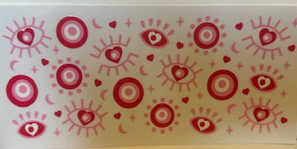 strawberry pink evil eye