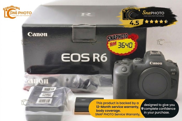 Canon EOS R6 Full Frame Mirrorless Camera Body
