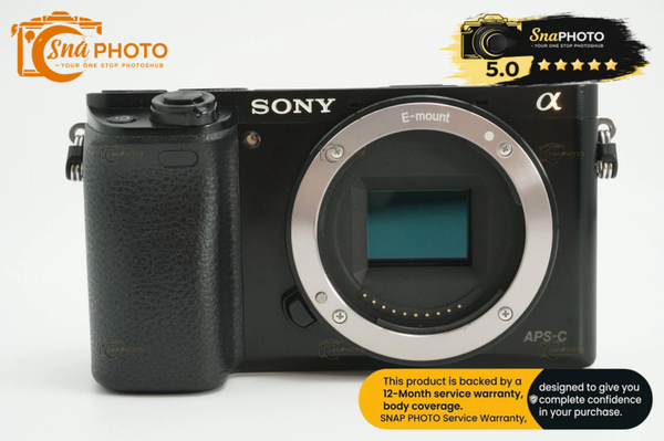 Sony Alpha A6000 24.3MP Black Mirrorless Camera 18-55mm Lens Kit