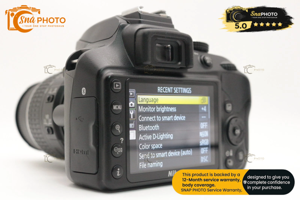 Nikon D3400 24.2MP DSLR Camera w/ AF-S 18-55mm G Lens