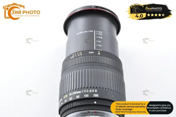 Sigma Zoom 18-200mm f/3.5-6.3 DC AF Lens (Nikon F Mount)