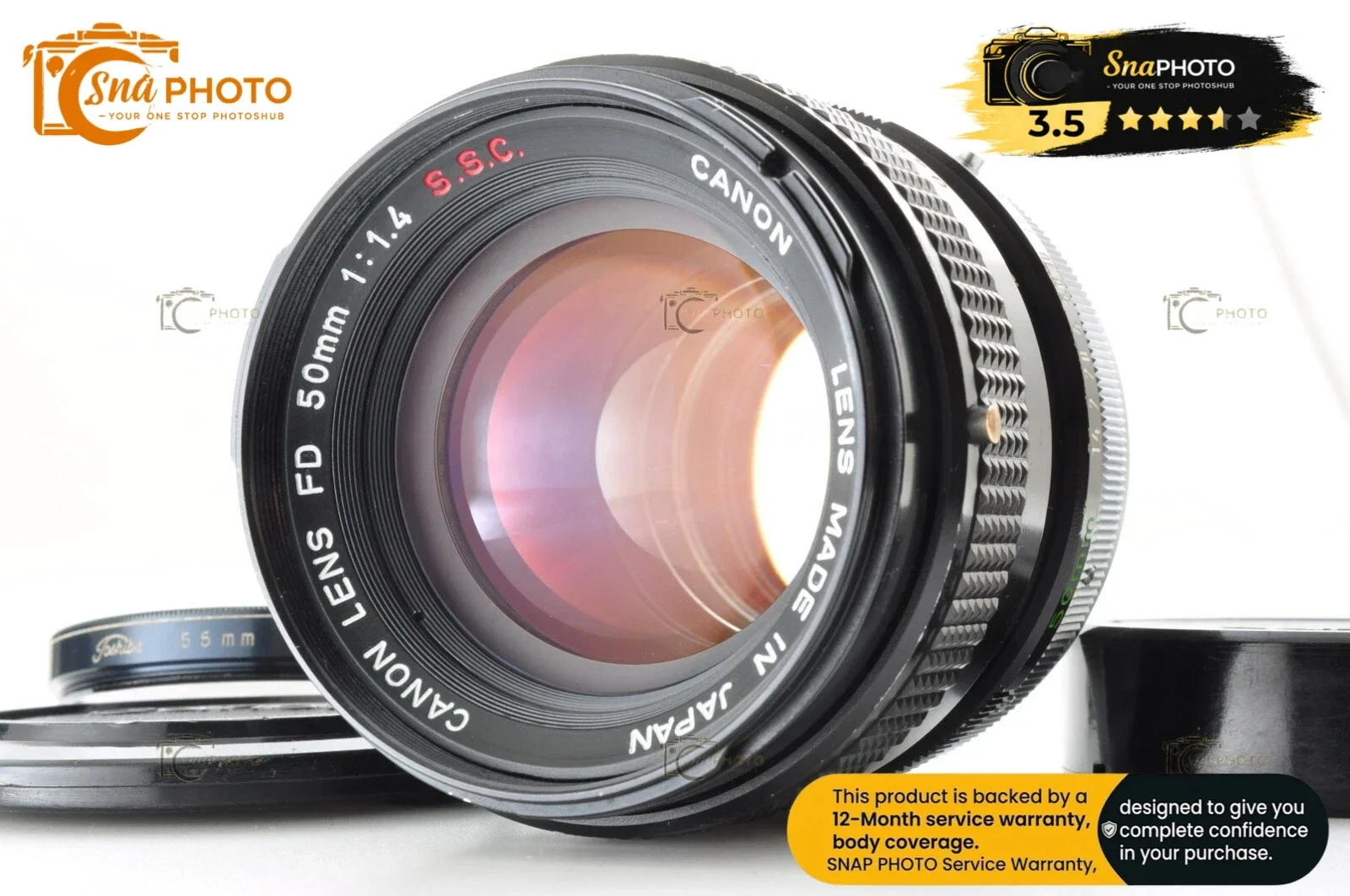 Canon FD 50mm f/1.4 SSC S.S.C MF Standard Lens