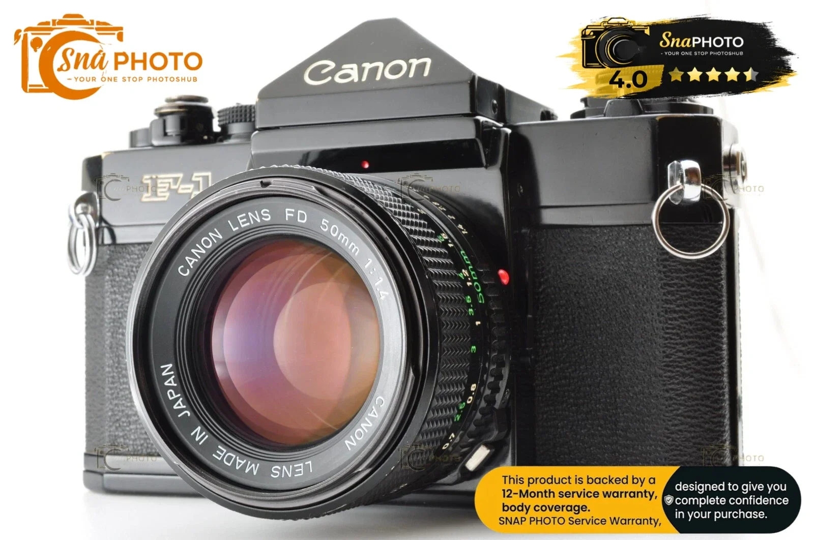 Canon F-1 N Late Model 35mm SLR Camera + New FD 50mm f/1.4 Lens
