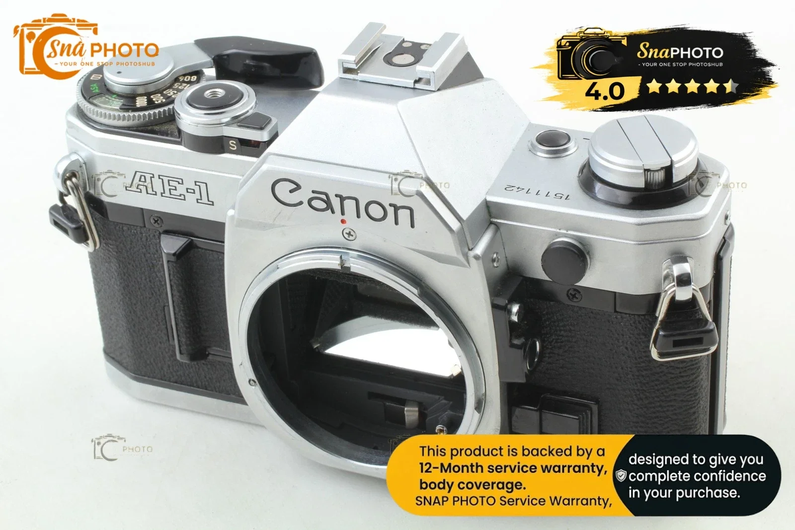 Canon AE-1 35mm SLR Film Camera + FD 50mm f/1.8 S.C Lens
