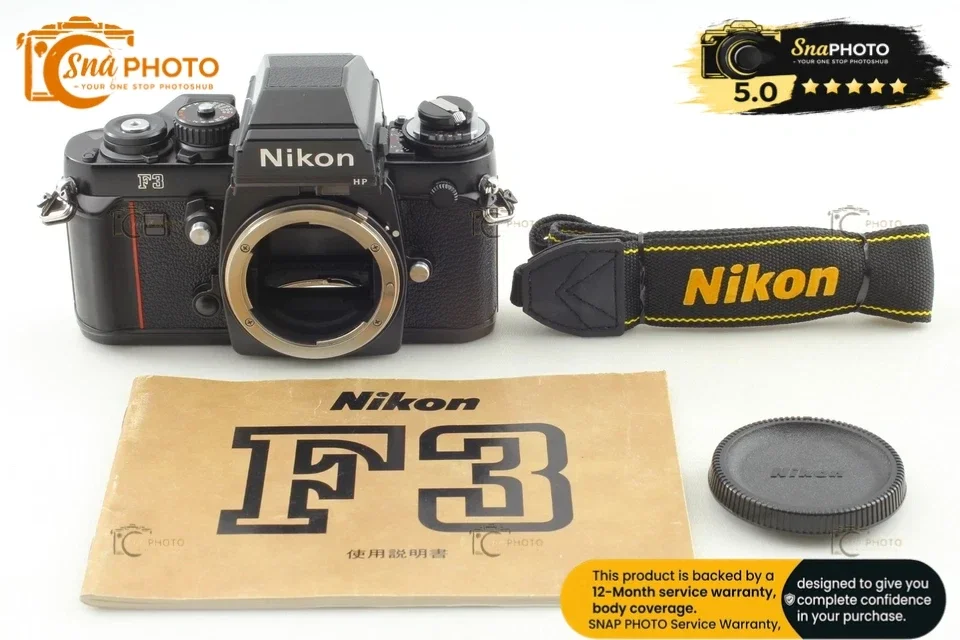 Nikon F3 HP 35mm SLR Film Camera Black Body