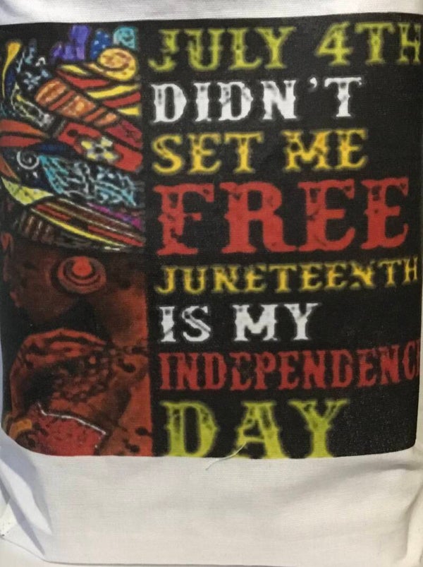Juneteenth canvas tote bags