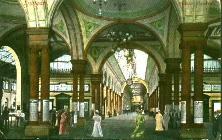 METROPOL KINO ehemals 1.Bahnhof Stuttgart Schloßstraße Bahnhofshalle 1913