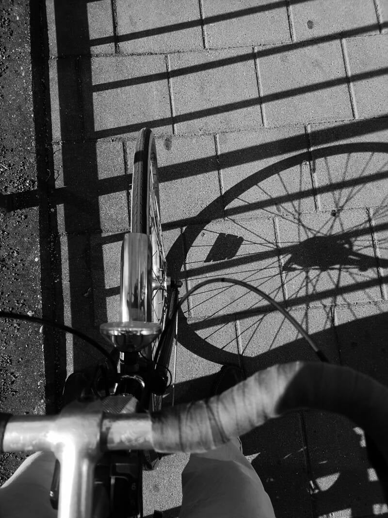 Fahrrad &amp; Geländer Schattenwurf BW