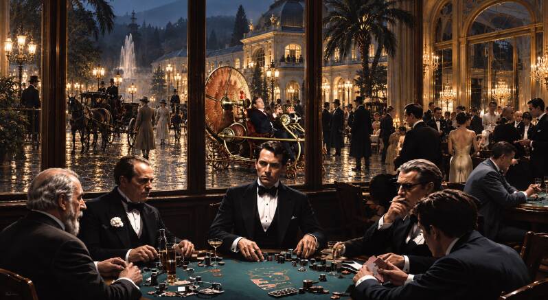Fjodor Michailowitsch Dostojewski  im Cassino Baden Baden