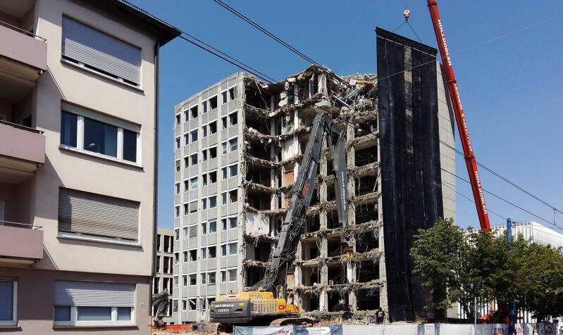 Gerichthochhaus Olgastrasse Abriss 2