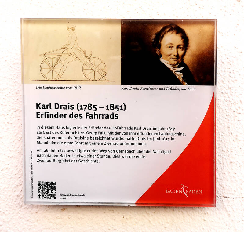 Karl Dreiß (1785 - 1851) Erfinder des Fahrrads 