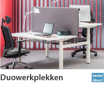 Afwisselend zittend en staand werken met de flexwerkplek