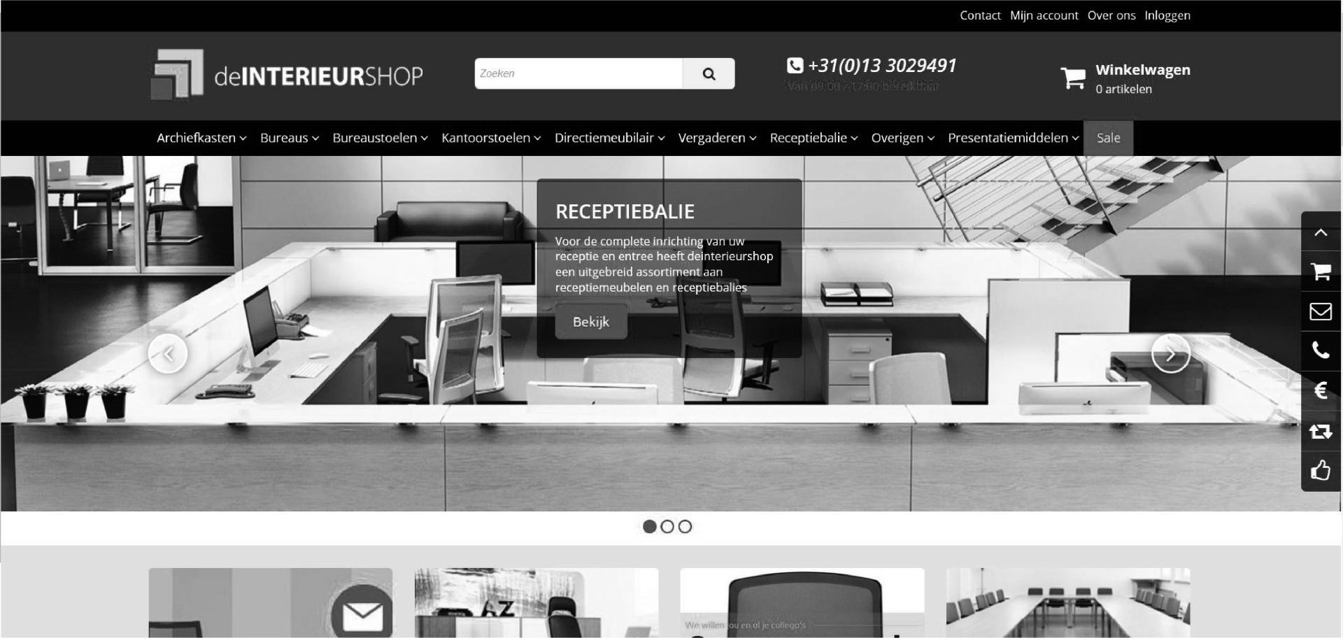 de Interieurshop bied de oplossing voor elk interieur van uw bedrijfsruimte