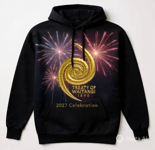 #02 Treaty of Waitangi 2027 Large Front Print Hoodie