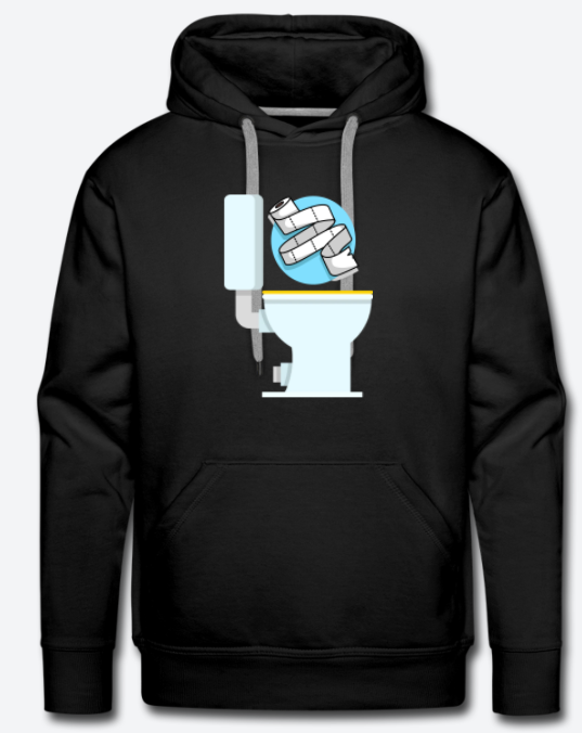 toilet HOODIE BLACK