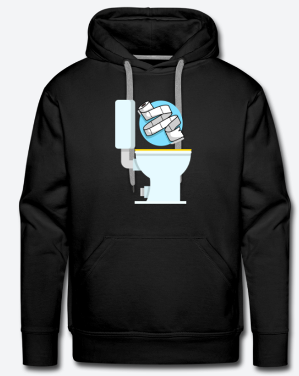toilet HOODIE BLACK