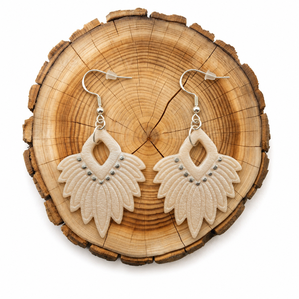 Polymer clay feather fan