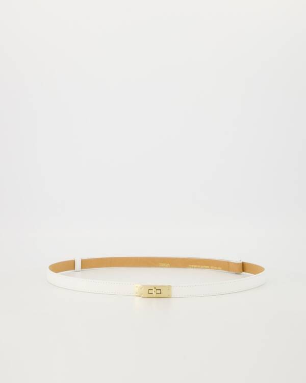 La Flor leren riem Garcia - wit