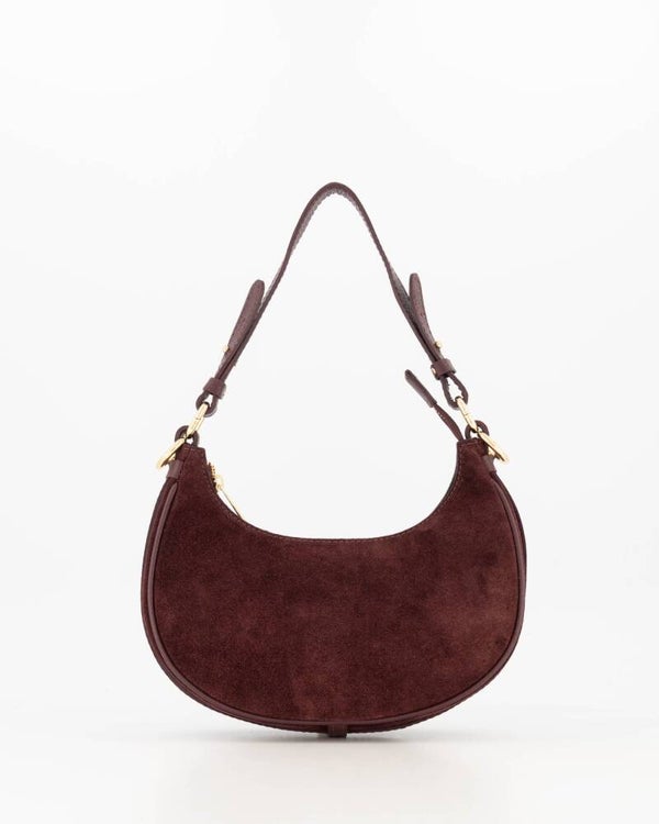 La Flor suède tas Gwyneth burgundy