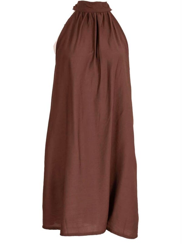 Azzurro halterjurk bruin