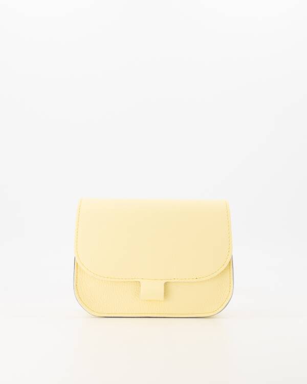 La Flor Tas Flora Leer - Butter yellow