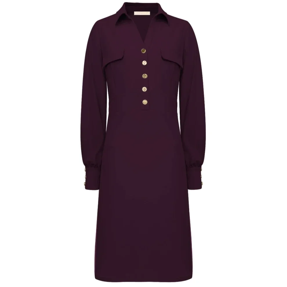 Triple Nine - travel jurk deep purple