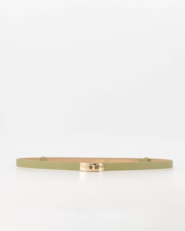 La Flor leren riem Garcia - moss green