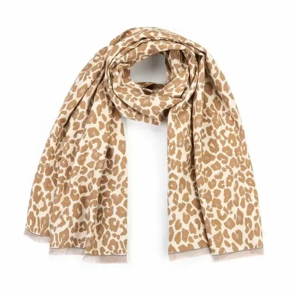 Sjaal Leopard Camel