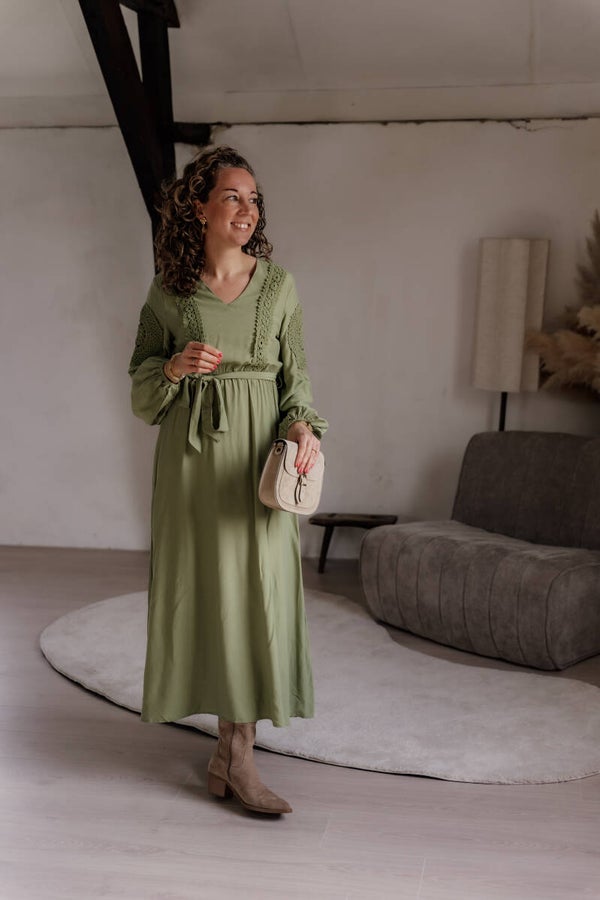 La Flor maxi jurk - groen
