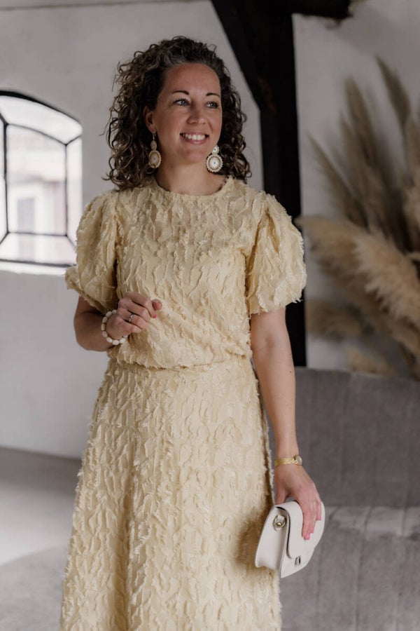 Azzurro top feather butteryellow