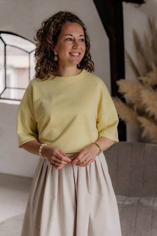 Azzurro oversized sweatshirt - lichtgeel