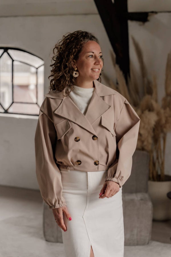 La Flor trenchcoact jasje beige