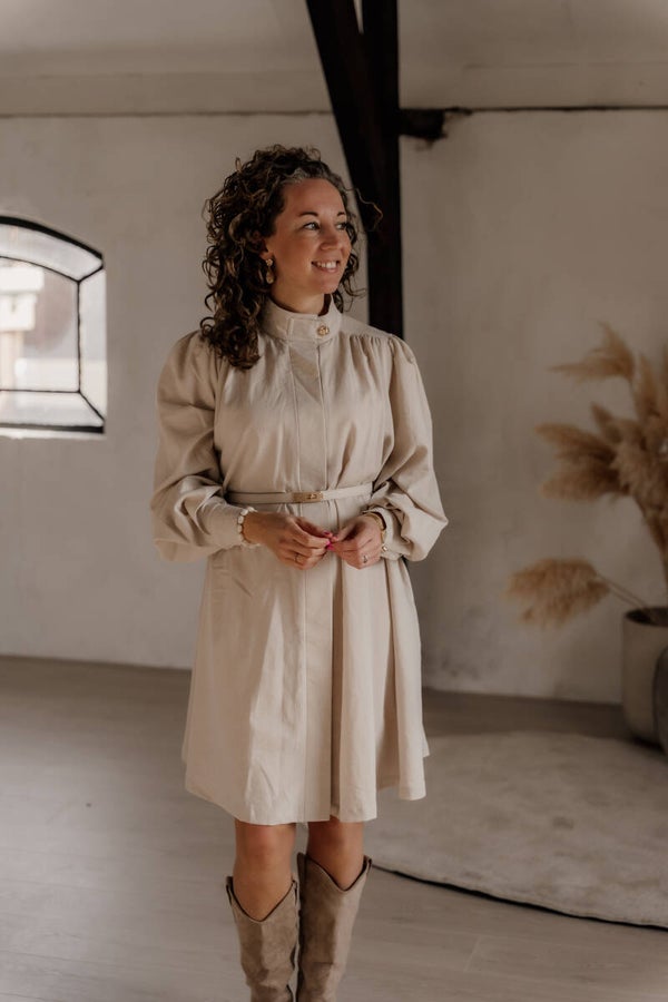 La Flor blouse jurk - zand