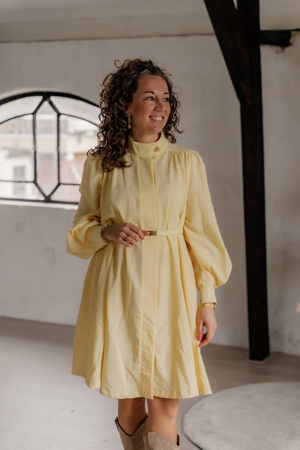 La Flor blouse jurk - butteryellow