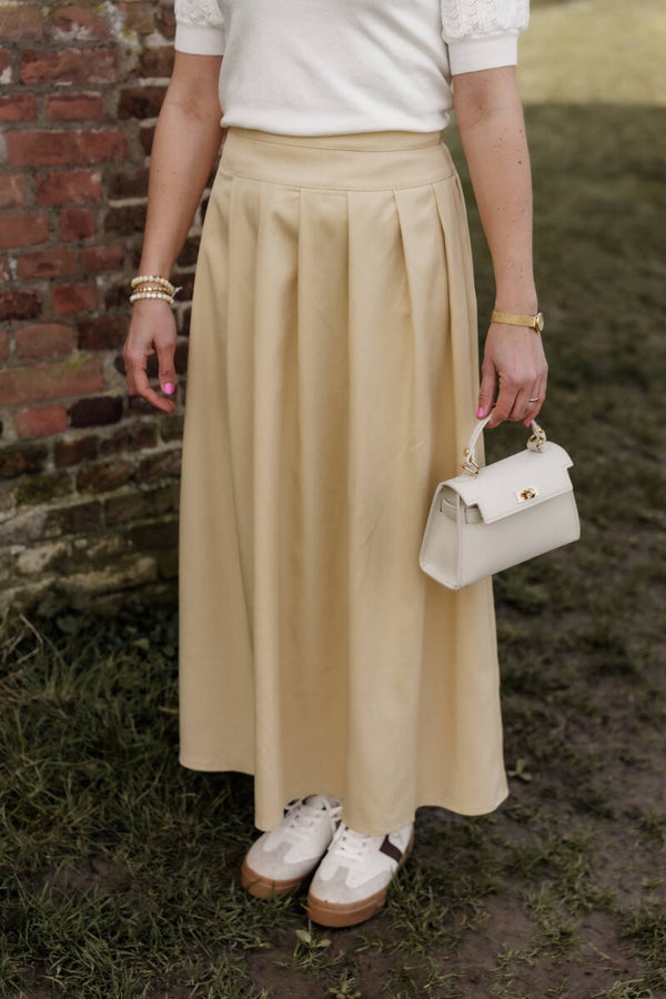 La Flor midi rok butter yellow