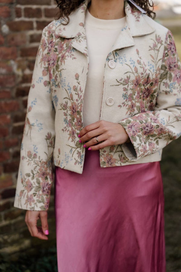 La Flor jasje flowers roze-groen