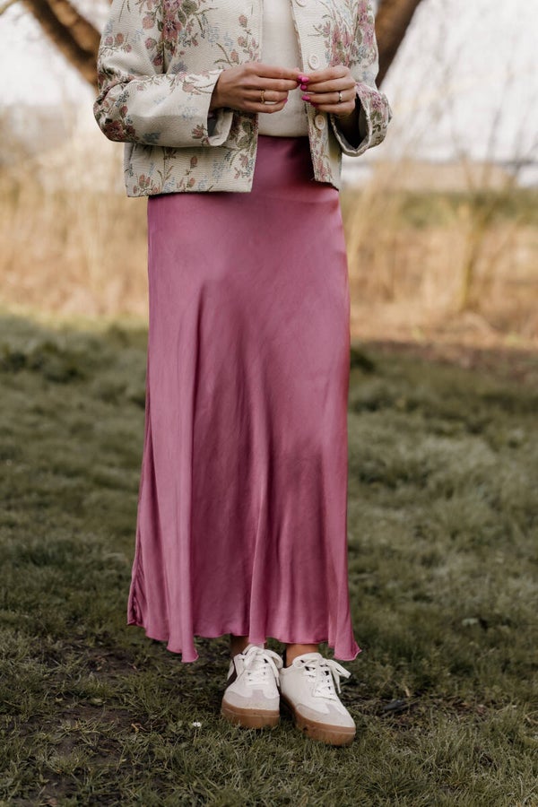 Azzurro satijnen rok one size - roze