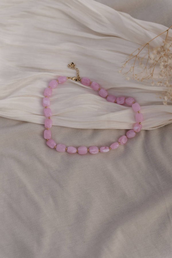 La Flor kralen ketting lichtroze