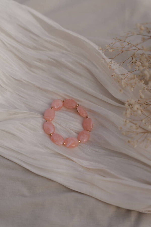 La Flor kralenarmband midi kralen - peach