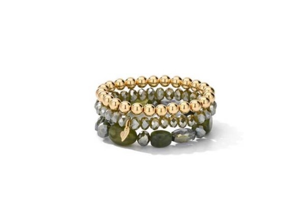 La Flor set armbanden groen