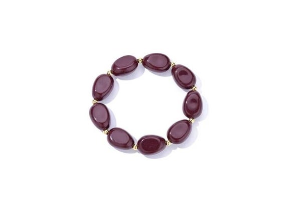 La Flor kralenarmband bordeaux