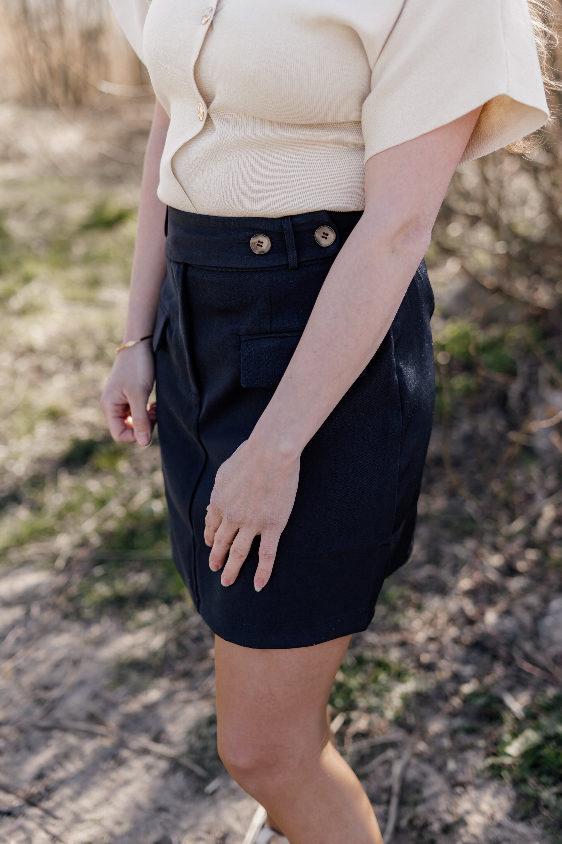 La Flor nette rok - donker blauw