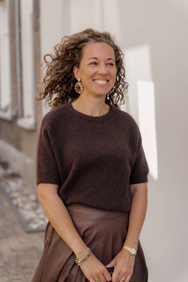 La Flor top alpaca - choco