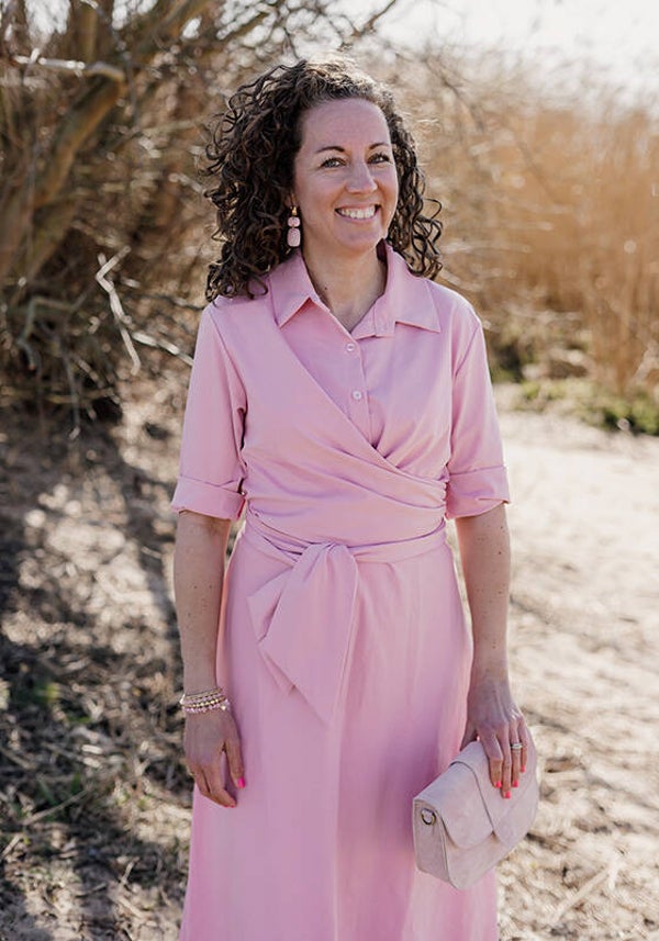 La Flor wikkeljurk - roze