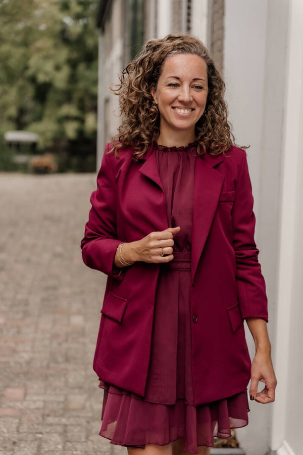 La Flor blazer bordeaux