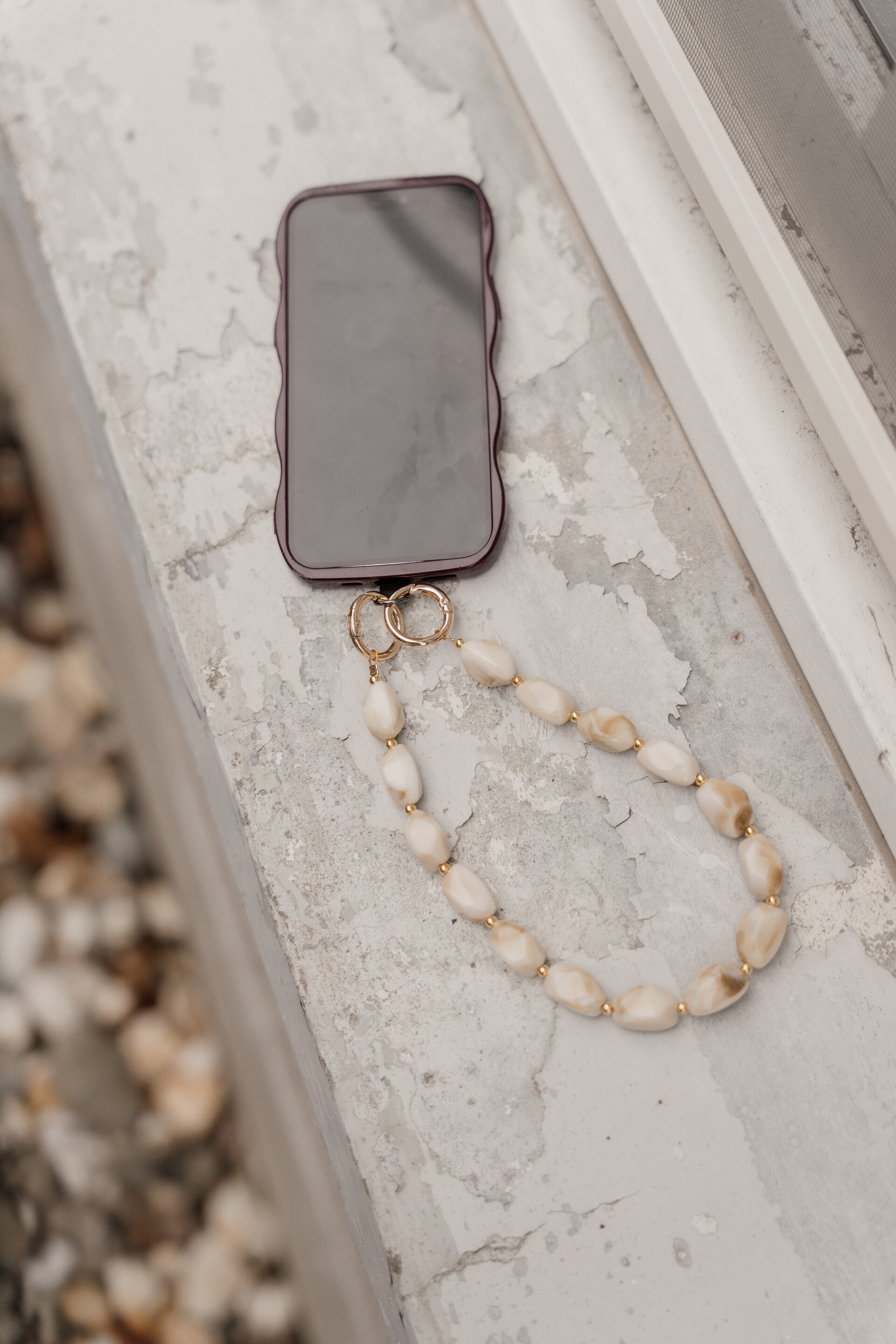 La Flor telefoonkoord beige